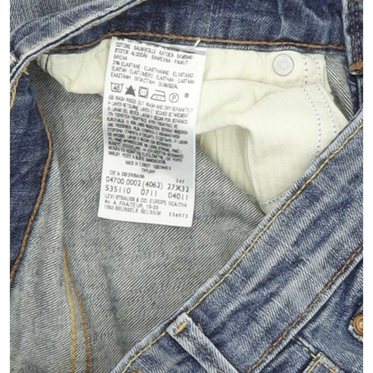 Levi's Demi Curve Women Blue Straight Regular Stretch Jeans W27 L32