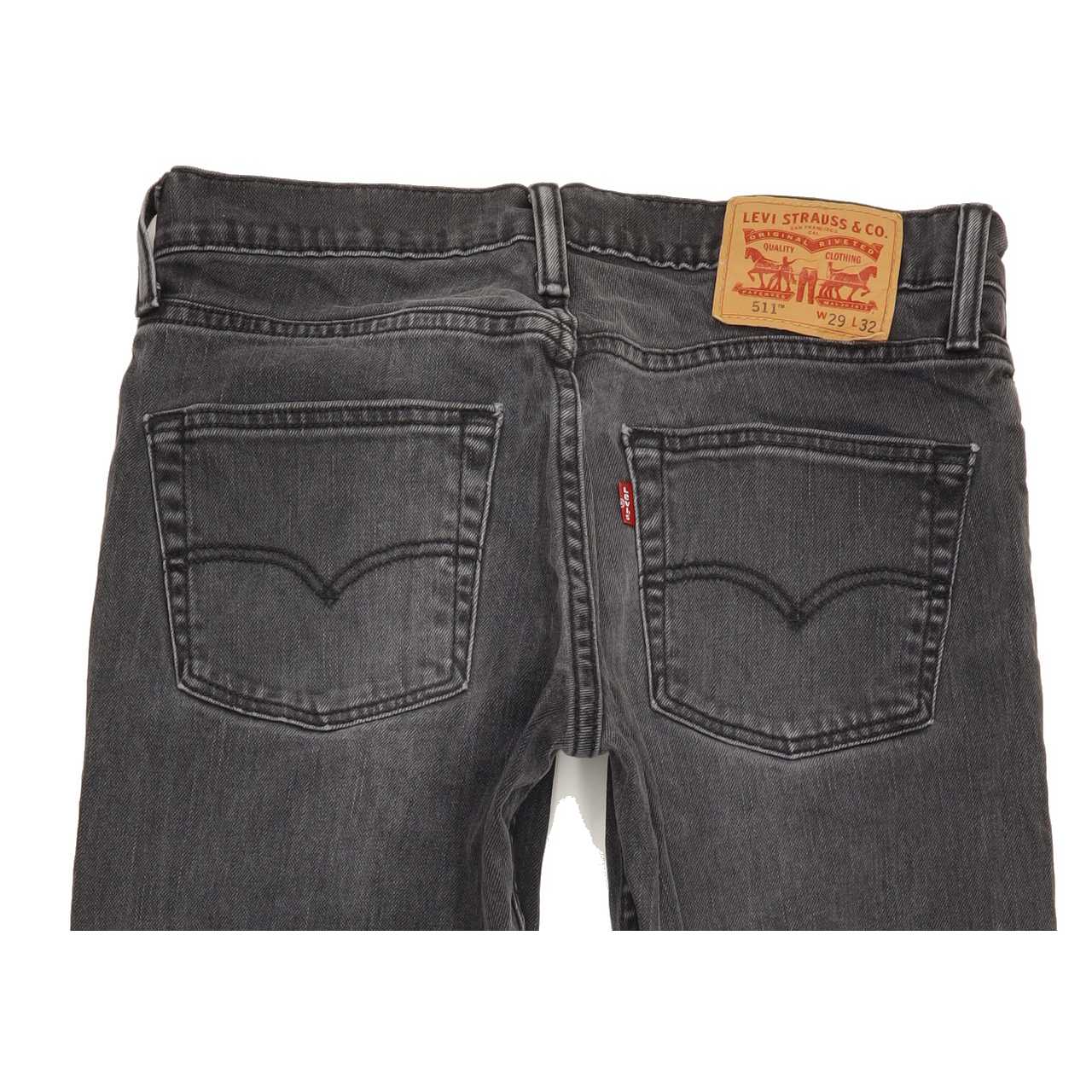 Levi's 511 Men Charcoal Straight Slim Jeans W29 L32