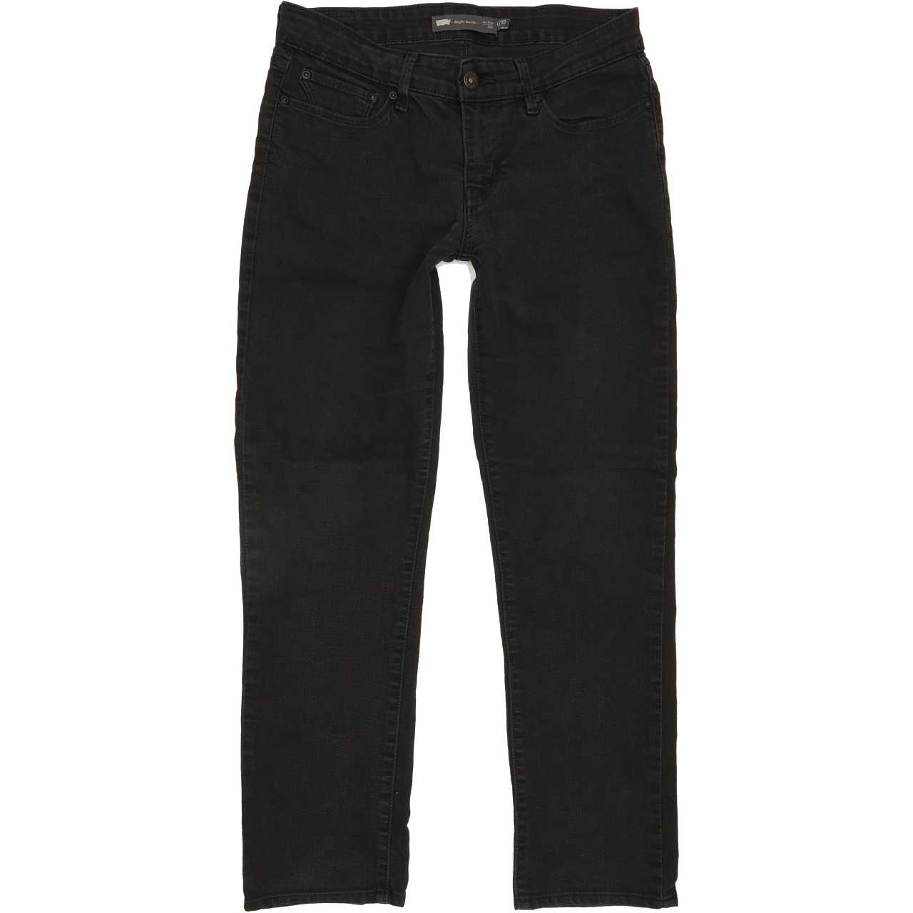 Levi's Slight Curve Women Black Straight Slim Stretch Jeans W27 L27