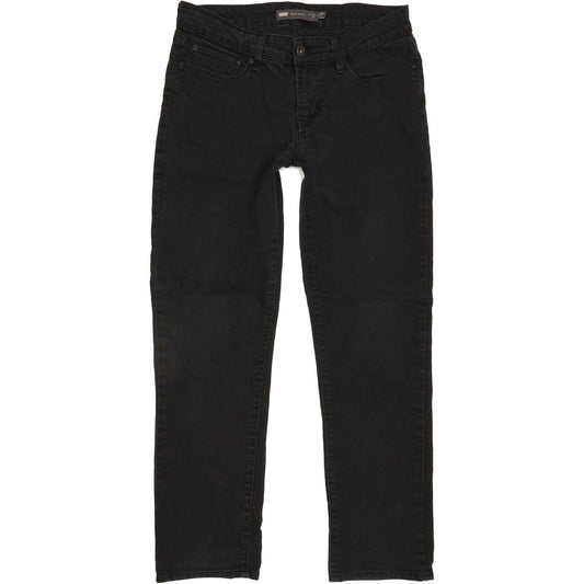 Levi's Slight Curve Women Black Straight Slim Stretch Jeans W27 L27