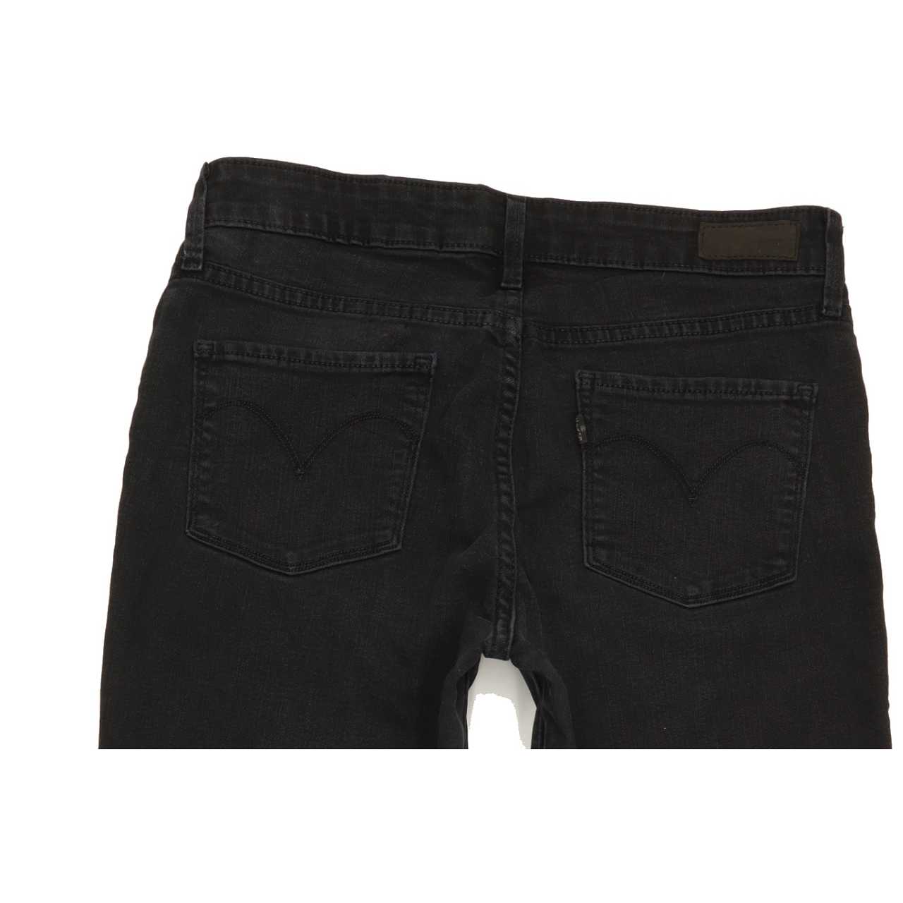 Levi's Slight Curve Women Black Straight Slim Stretch Jeans W27 L27