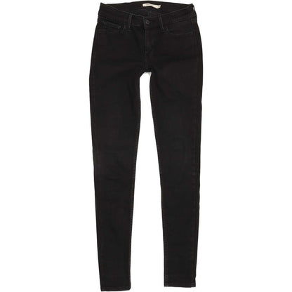 Levi's 710 Women Black Skinny Slim Stretch Jeans W27 L31