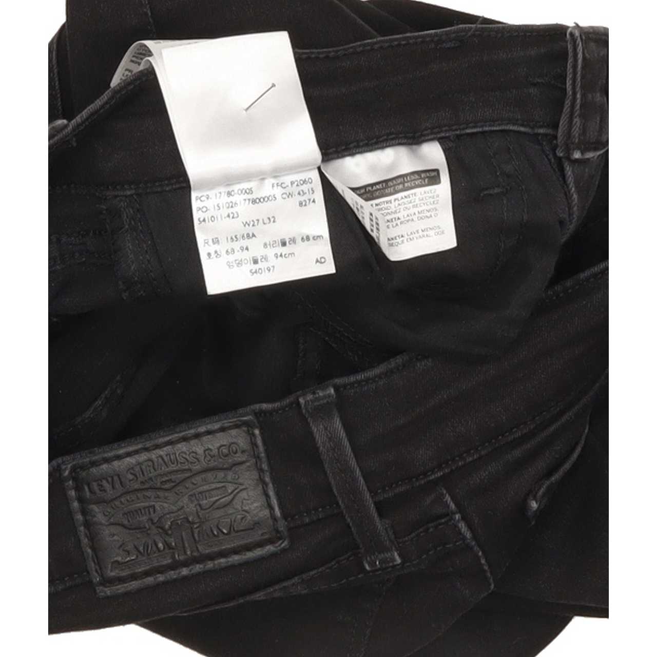 Levi's 710 Women Black Skinny Slim Stretch Jeans W27 L31