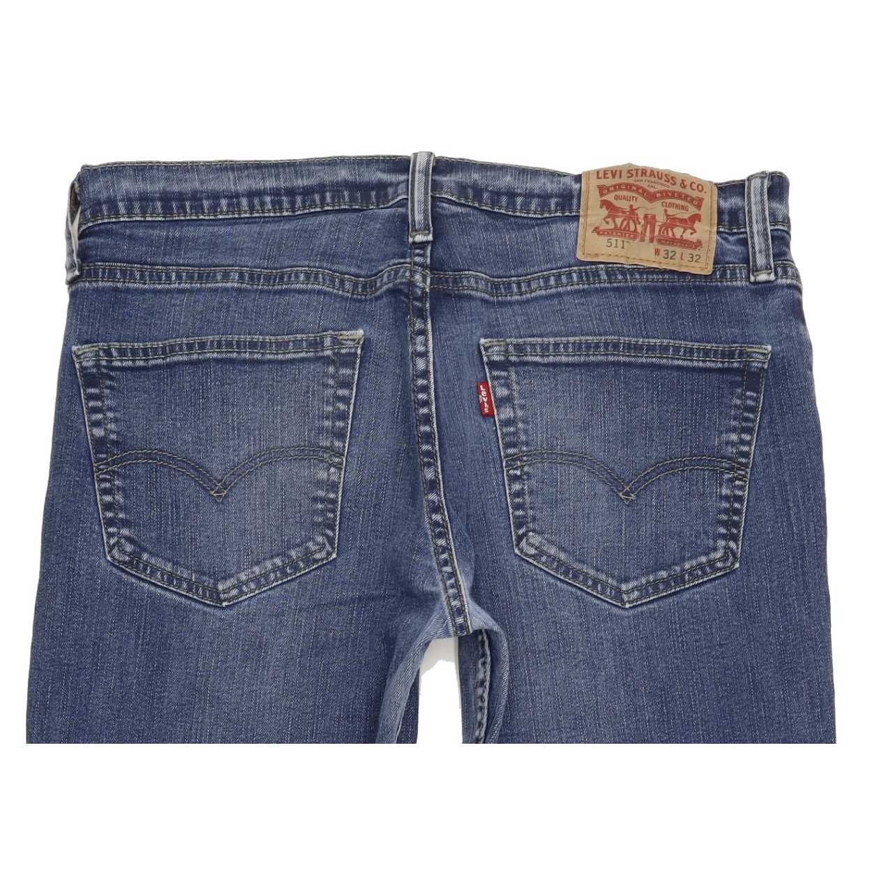 Levi's 511 Men Blue Straight Slim Stretch Jeans W32 L31