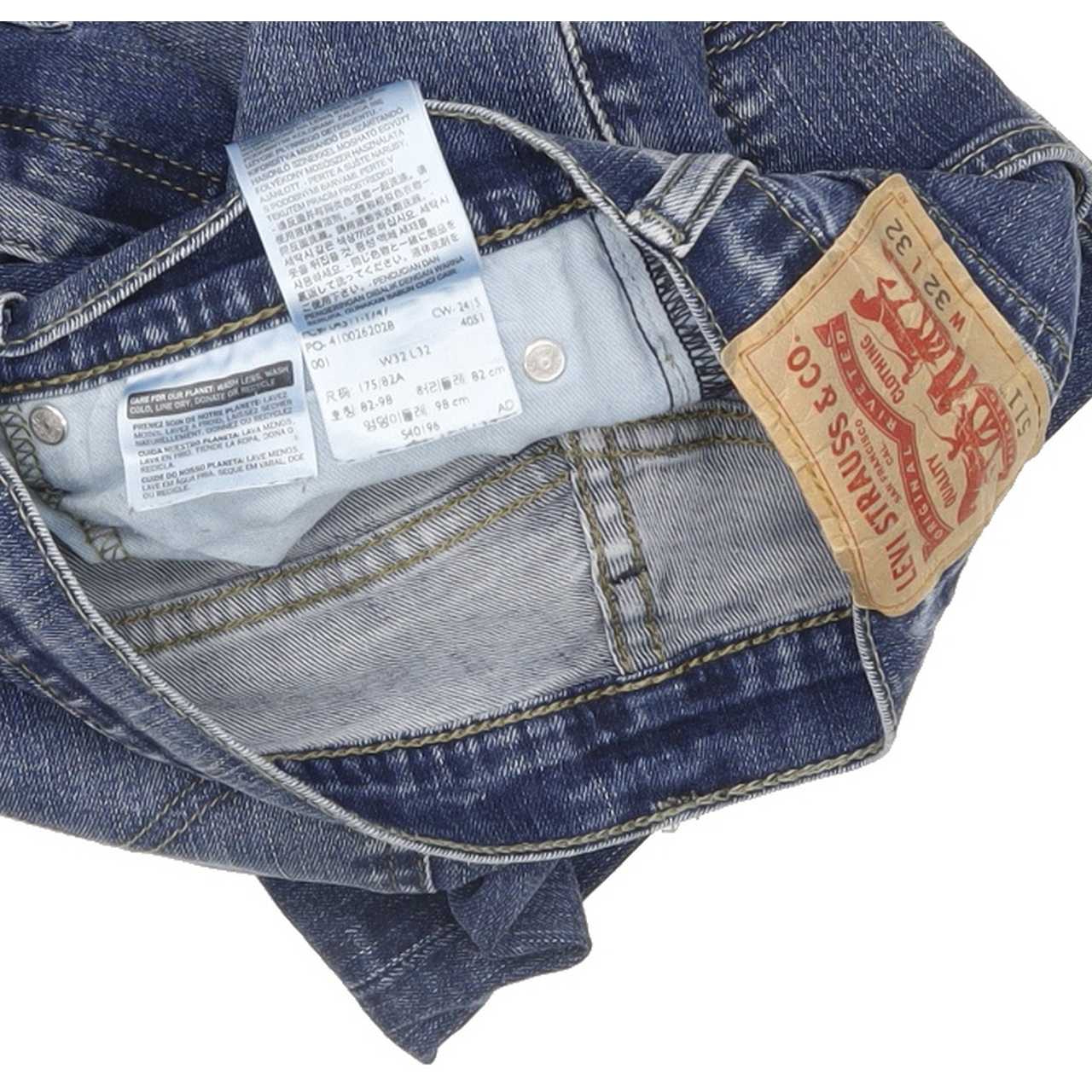 Levi's 511 Men Blue Straight Slim Stretch Jeans W32 L31