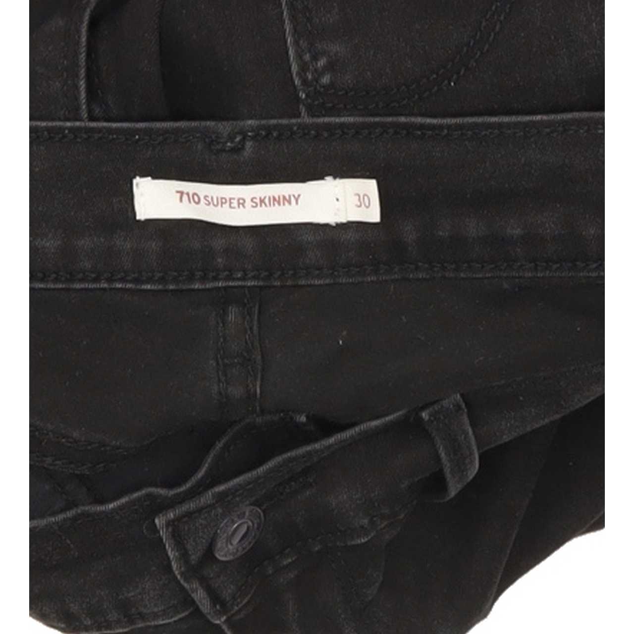 Levi's 710 Women Black Skinny Regular Jeans W30 L29