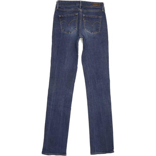 Levi's Demi Curve Women Blue Straight Regular Stretch Jeans W26 L33