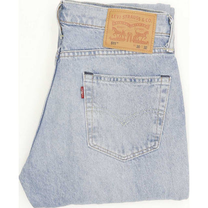Levi's 511 Men Blue Straight Slim Stretch Jeans W30 L32