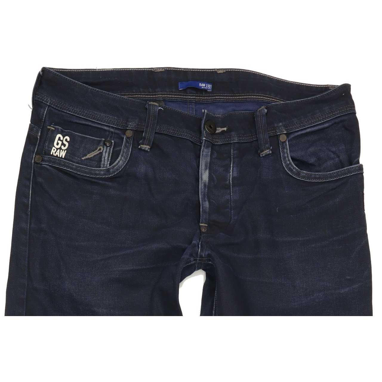G-Star Attacc Men Blue Straight Slim Jeans W32 L33