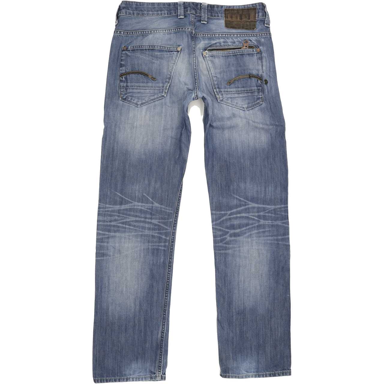 G-Star Attacc Men Blue Straight Slim Jeans W30 L32