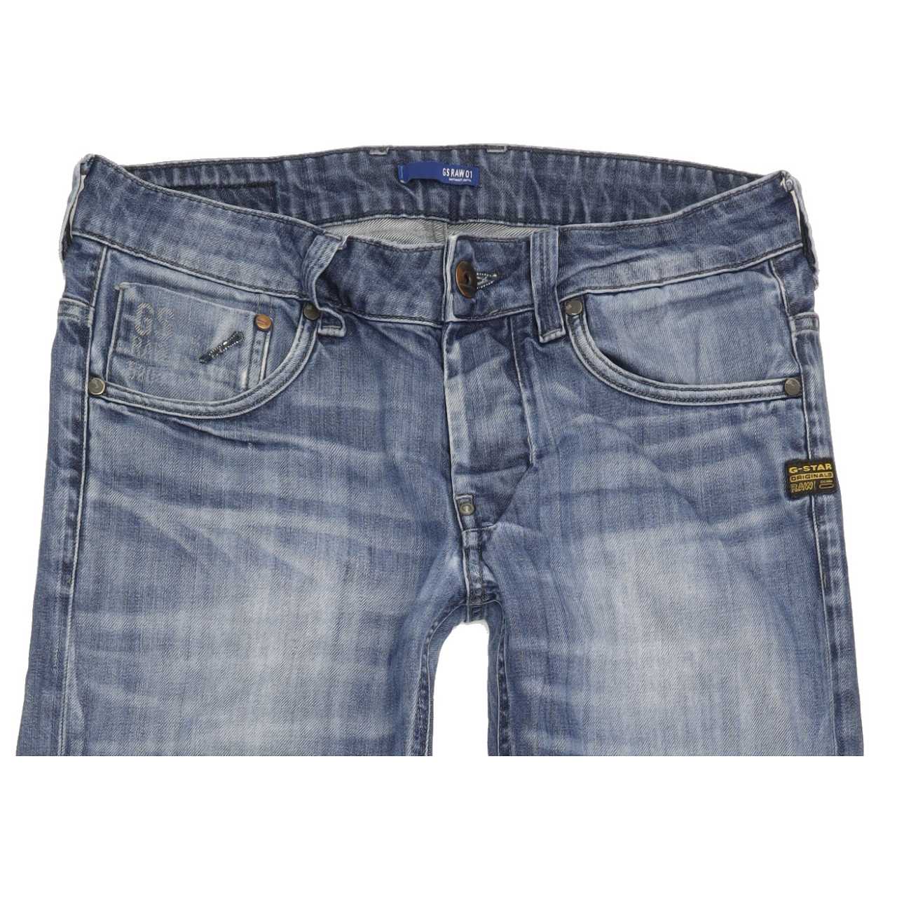 G-Star Attacc Men Blue Straight Slim Jeans W30 L32