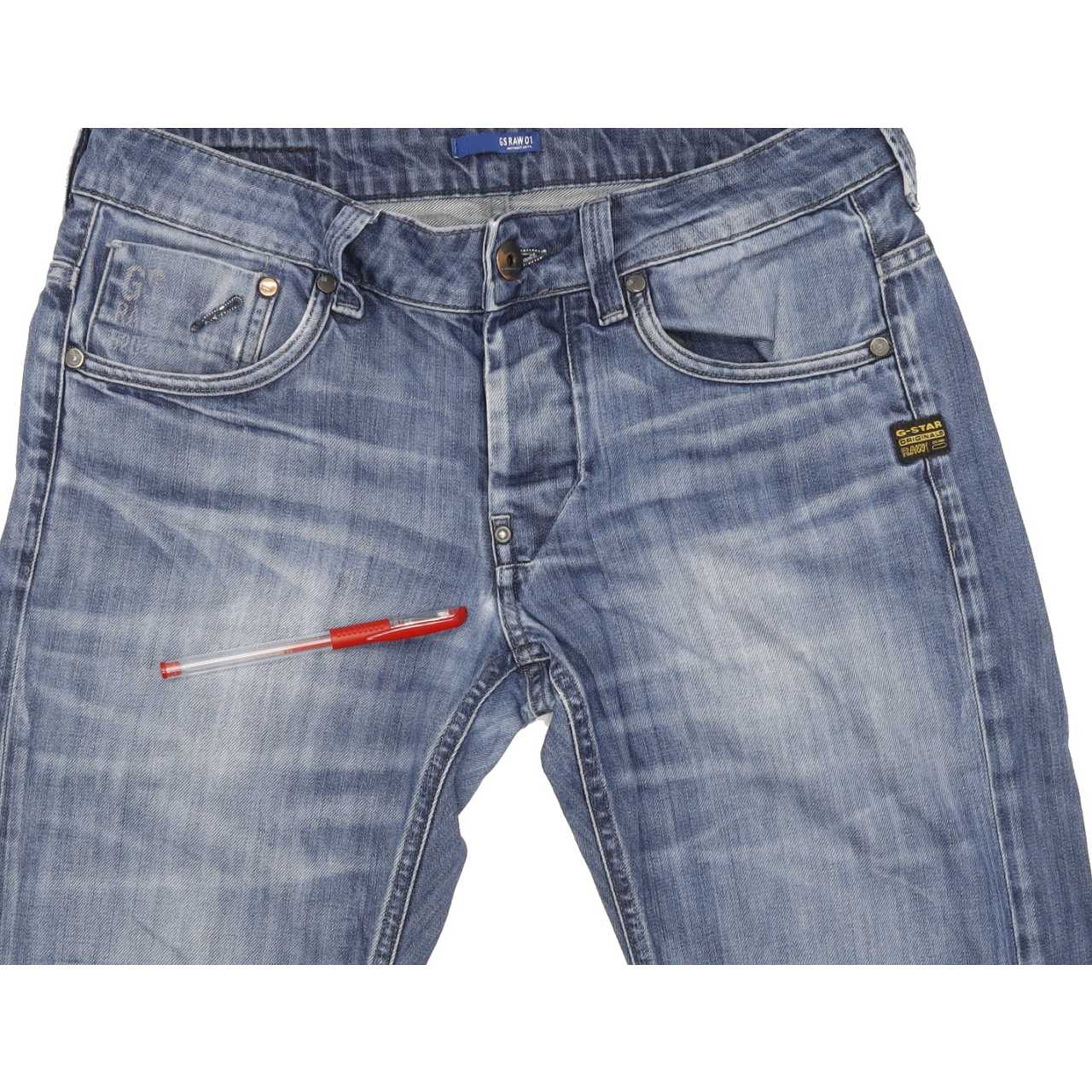 G-Star Attacc Men Blue Straight Slim Jeans W30 L32