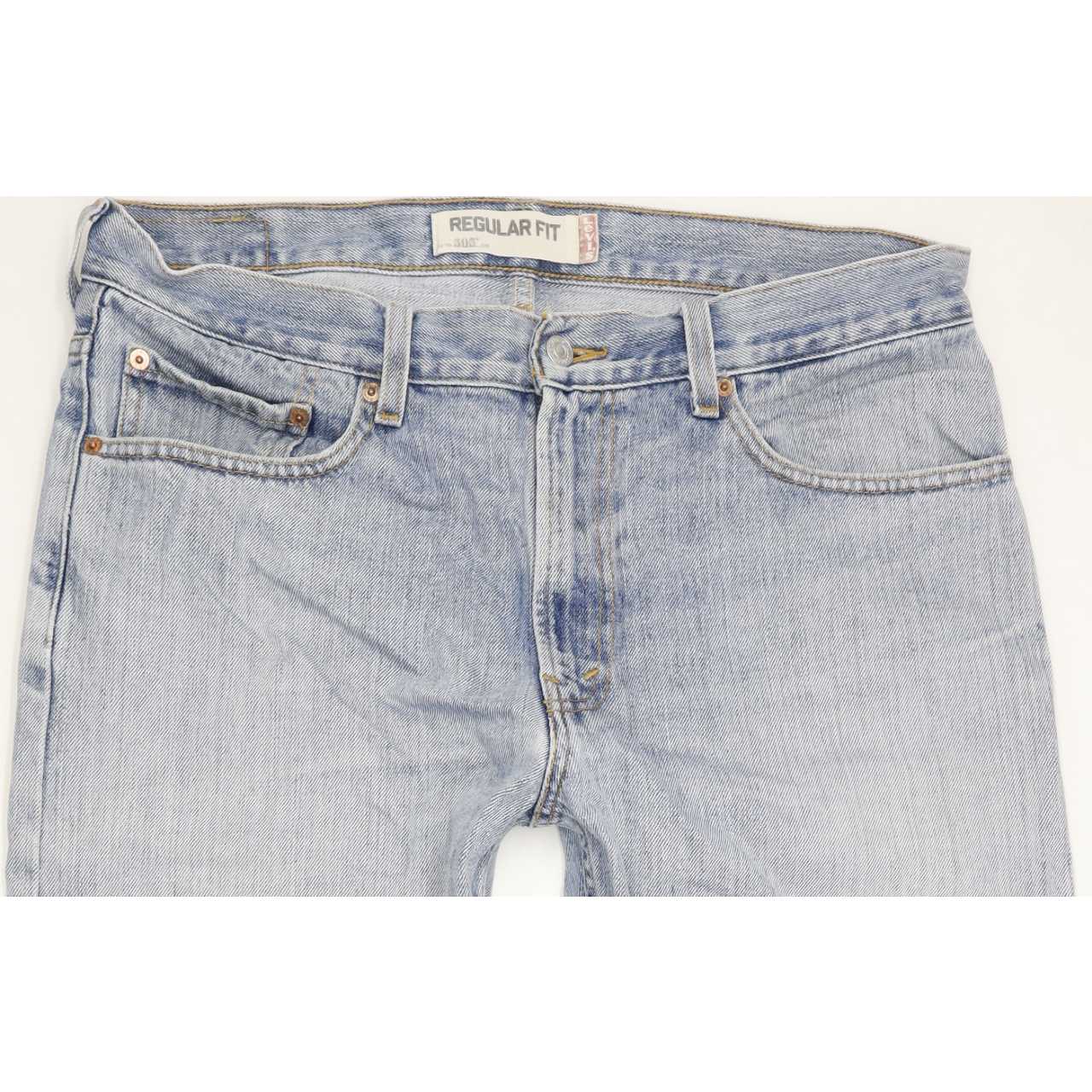 Levi's 505 Men Blue Straight Slim Jeans W35 L30
