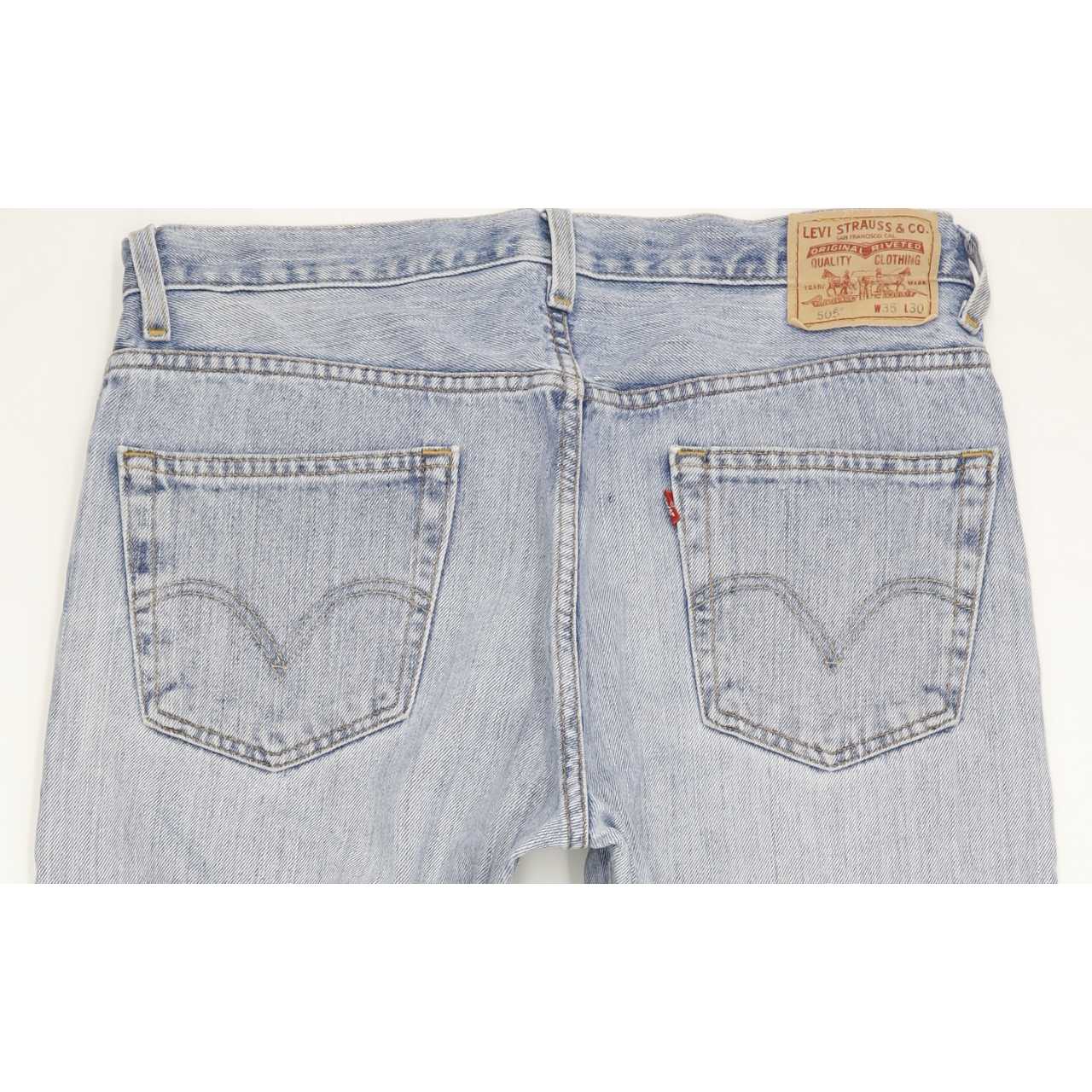 Levi's 505 Men Blue Straight Slim Jeans W35 L30