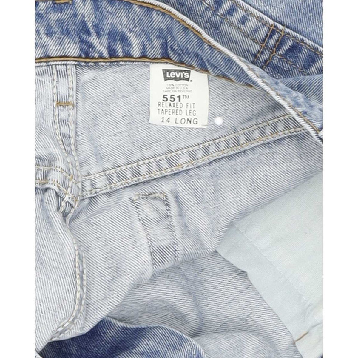 Levi's 551 Made in USA Blue Tapered Relaxed Jeans High Waisted W34 L33