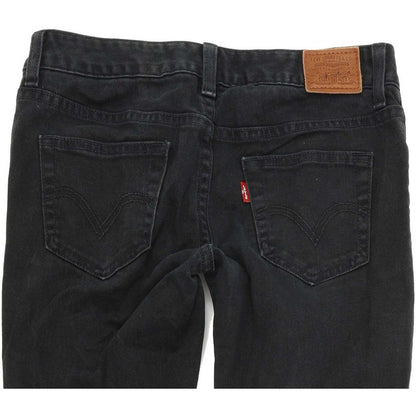Levi's Women Black Straight Regular Stretch Jeans W28 L31