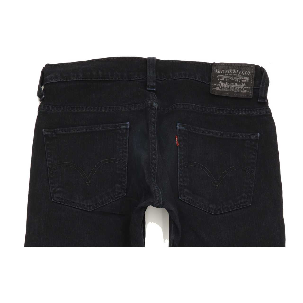 Levi's 511 Men Black Straight Slim Stretch Jeans W33 L35