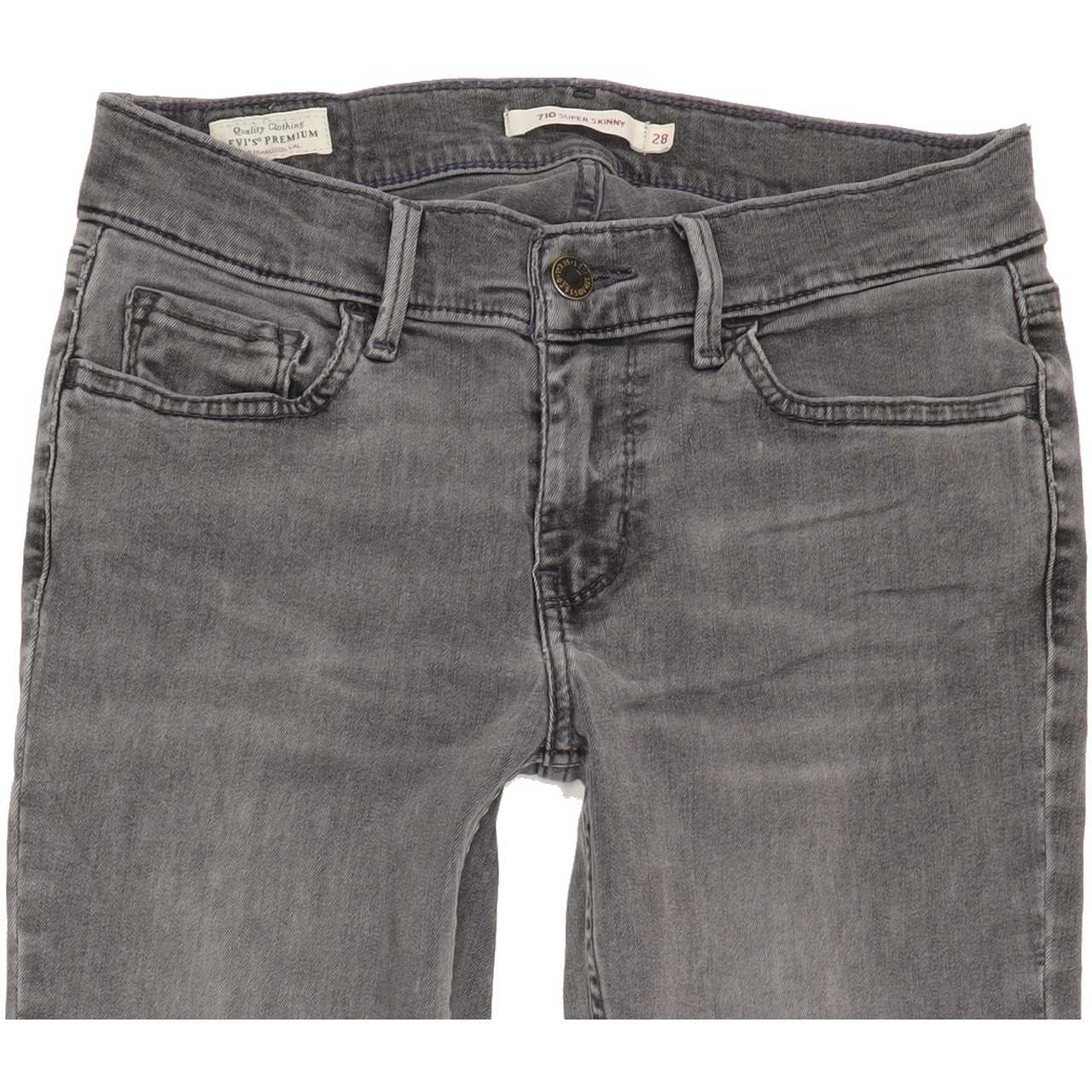 Levi's 710 Women Grey Skinny Slim Stretch Jeans W28 L29