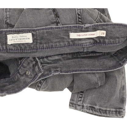 Levi's 710 Women Grey Skinny Slim Stretch Jeans W28 L29