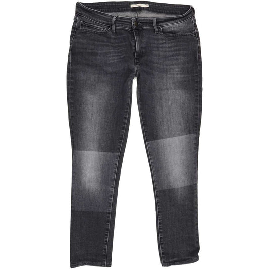 Levi's 711 Women Charcoal Skinny Slim Stretch Jeans W33 L27