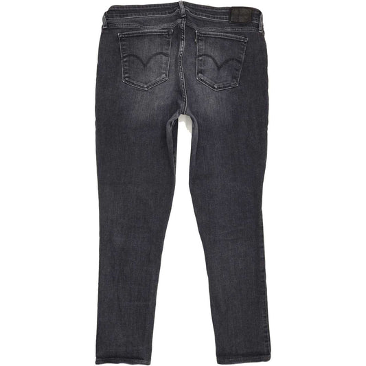 Levi's 711 Women Charcoal Skinny Slim Stretch Jeans W33 L27