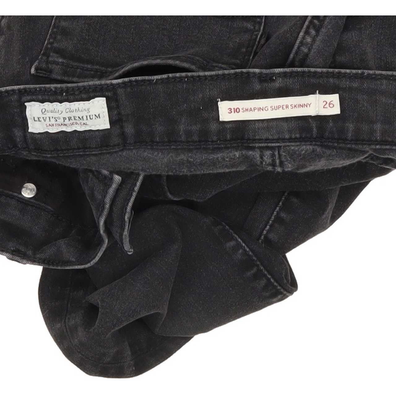 Levi's 310 Shaping Women Black Skinny Regular Stretch Jeans W26 L29