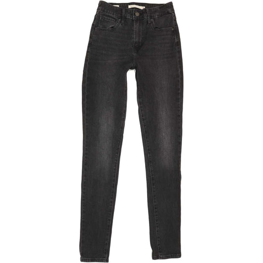 Levi's 721 High Rise Women Black Skinny Stretch Jeans W25 L29