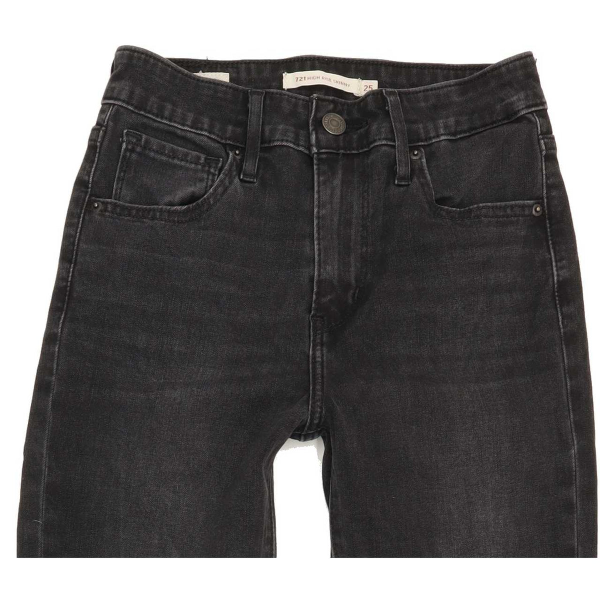 Levi's 721 High Rise Women Black Skinny Stretch Jeans W25 L29