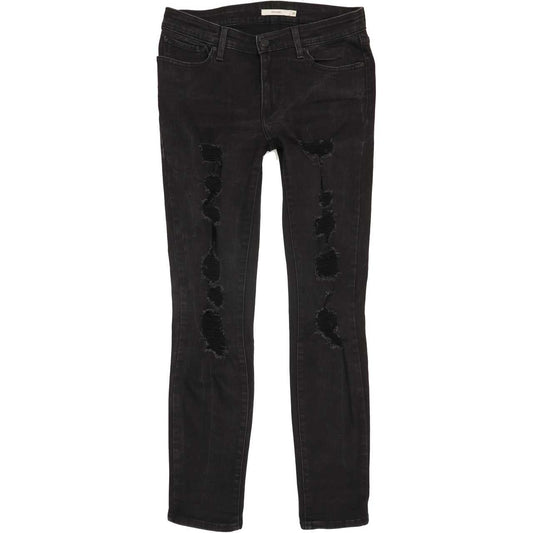Levi's 711 Women Black Skinny Regular Stretch Jeans W30 L30
