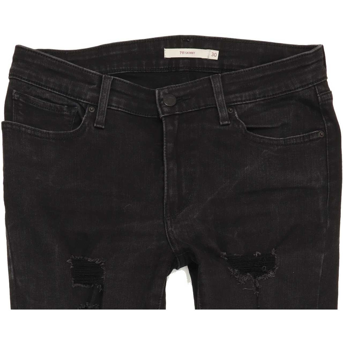Levi's 711 Women Black Skinny Regular Stretch Jeans W30 L30
