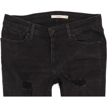 Levi's 711 Women Black Skinny Regular Stretch Jeans W30 L30