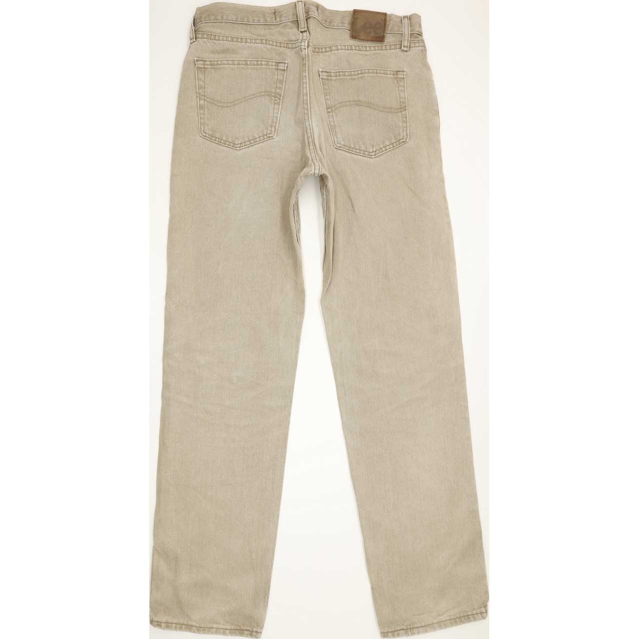 Lee Jim Men Beige Straight Regular Jeans W31 L32