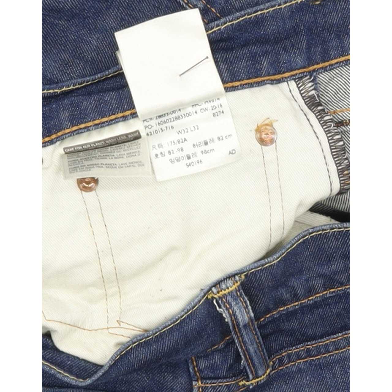 Levi's 512 Men Blue Tapered Slim Stretch Jeans W32 L31