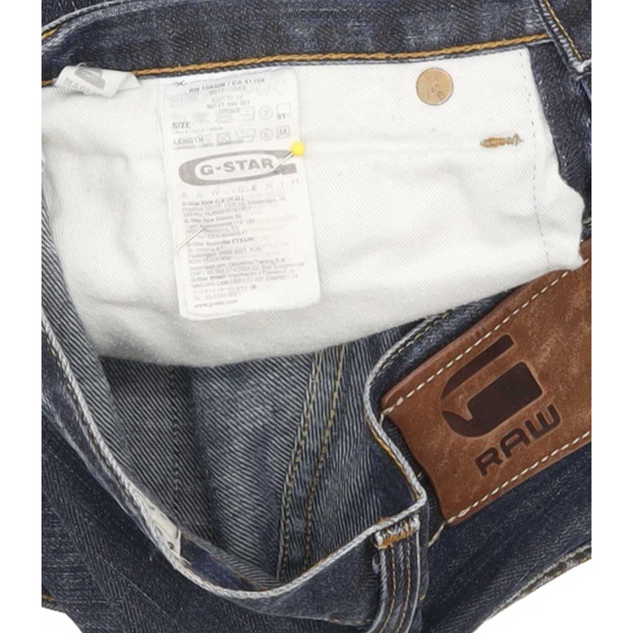 G-Star 3301 Men Blue Straight Slim Jeans W31 L32