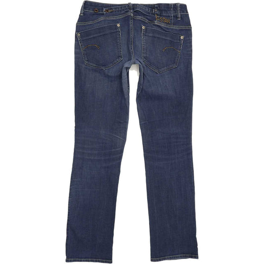 G-Star Women Blue Straight Slim Jeans W30 L32