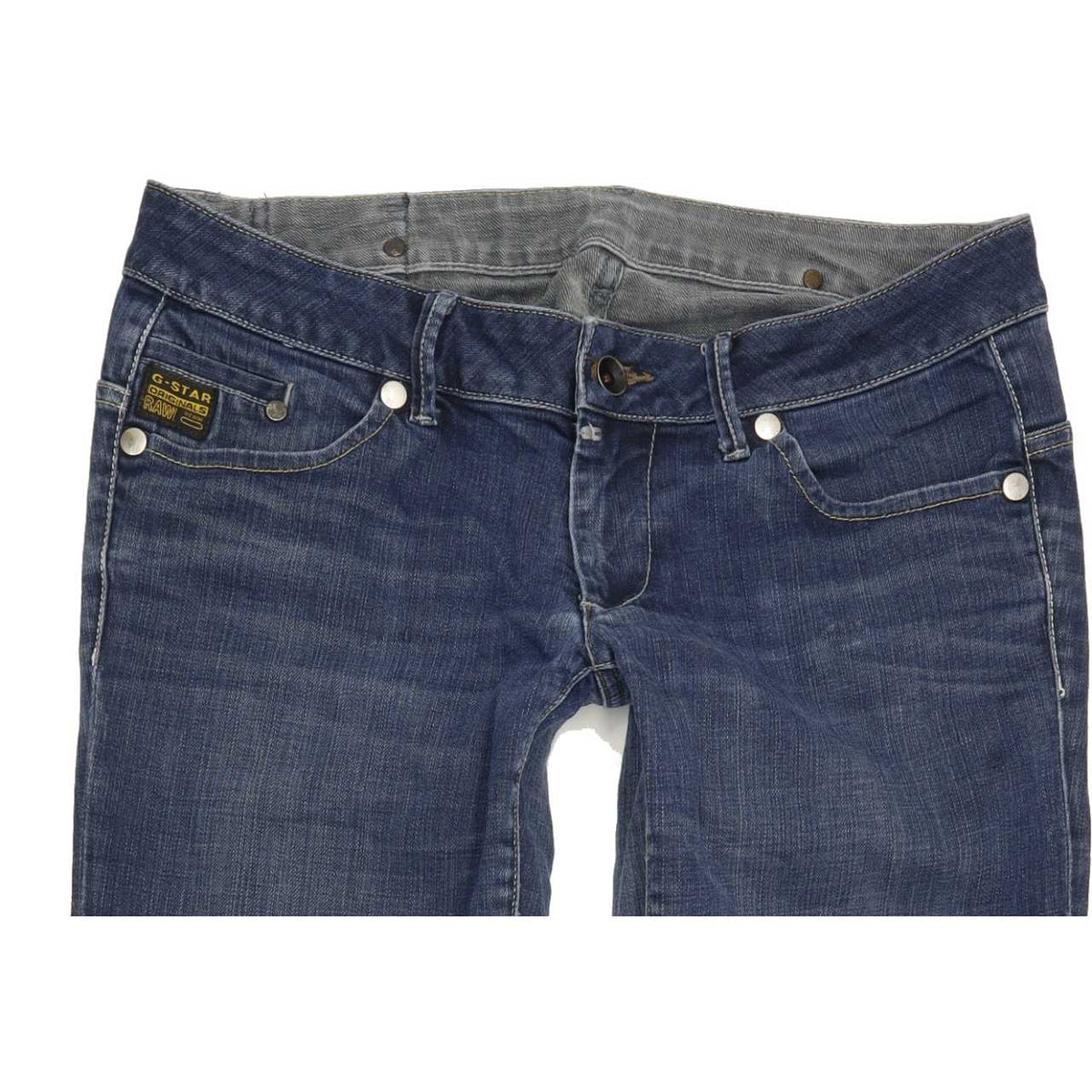 G-Star Women Blue Straight Slim Jeans W30 L32