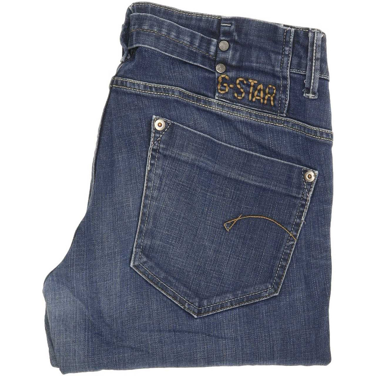 G-Star Women Blue Straight Slim Jeans W30 L32