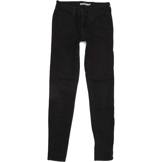Levi's 710 Women Black Skinny Slim Stretch Jeans W27 L30