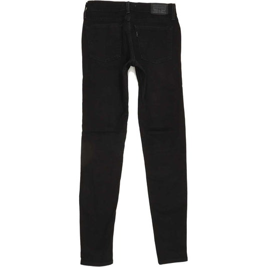 Levi's 710 Women Black Skinny Slim Stretch Jeans W27 L30