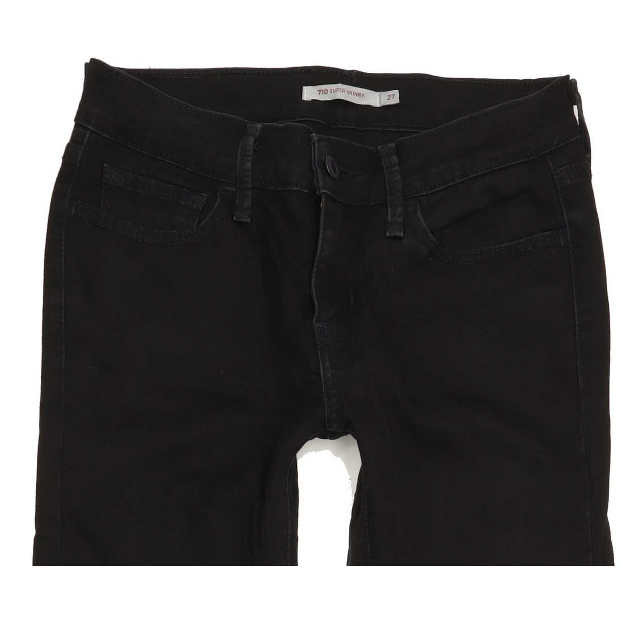 Levi's 710 Women Black Skinny Slim Stretch Jeans W27 L30