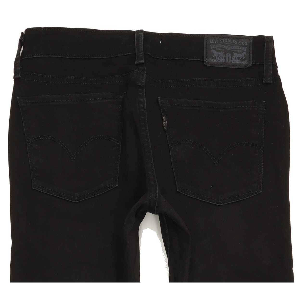 Levi's 710 Women Black Skinny Slim Stretch Jeans W27 L30