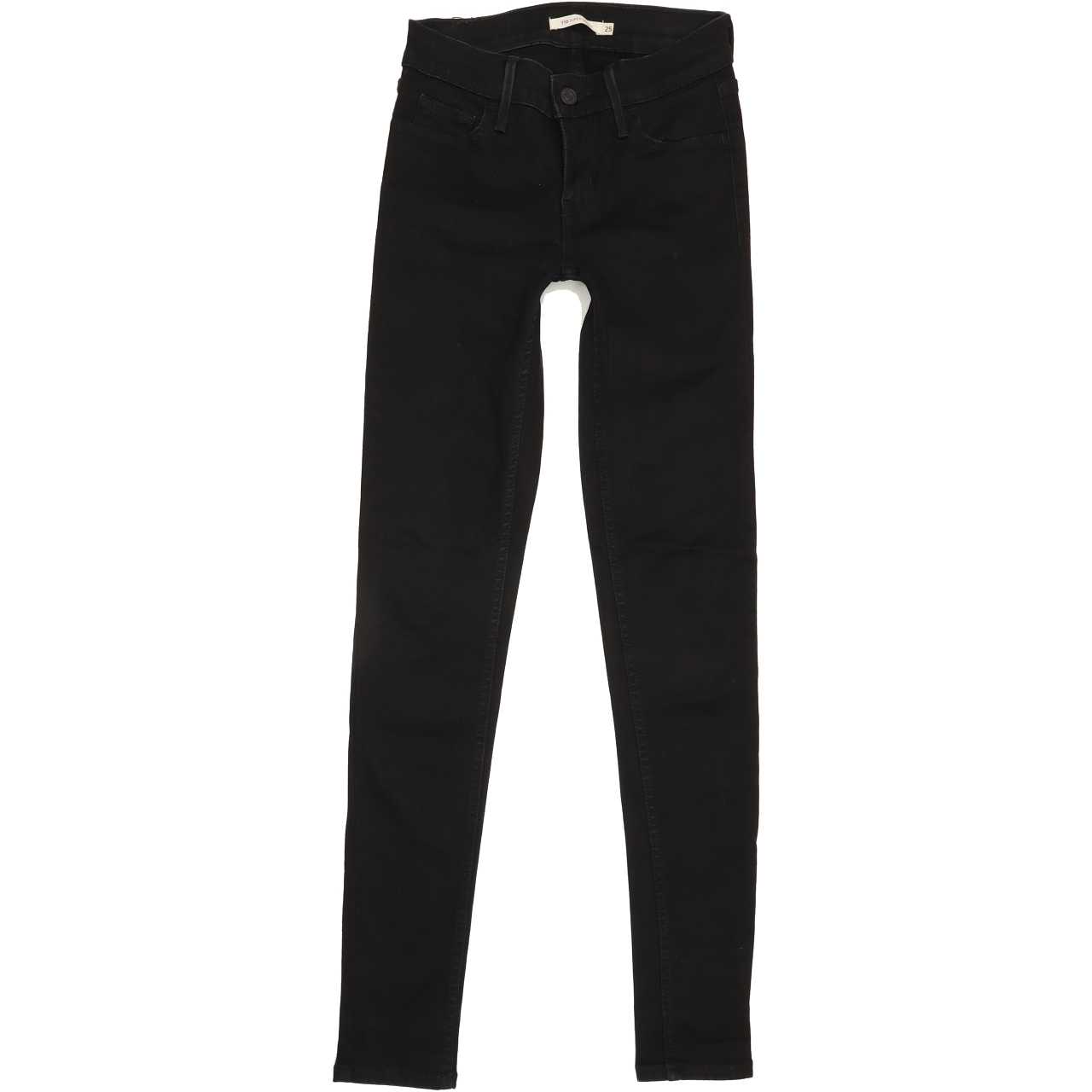 Levi's 710 Women Black Skinny Slim Stretch Jeans W25 L30