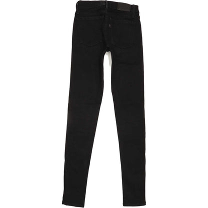 Levi's 710 Women Black Skinny Slim Stretch Jeans W25 L30