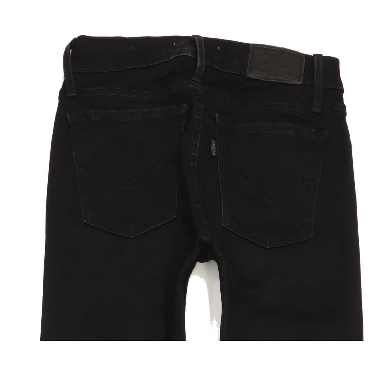 Levi's 710 Women Black Skinny Slim Stretch Jeans W25 L30