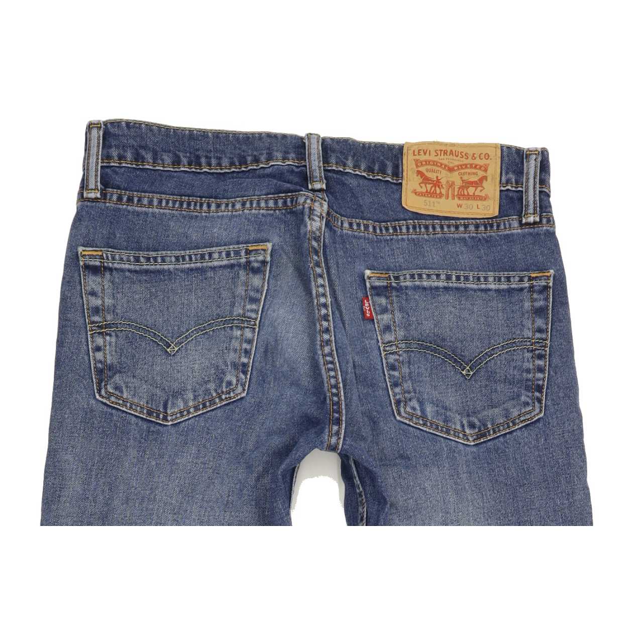 Levi's 511 Men Blue Straight Slim Stretch Jeans W30 L29