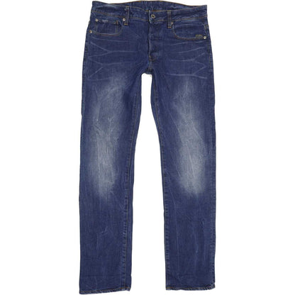 G-Star Revend Men Blue Straight Regular Stretch Jeans W33 L33