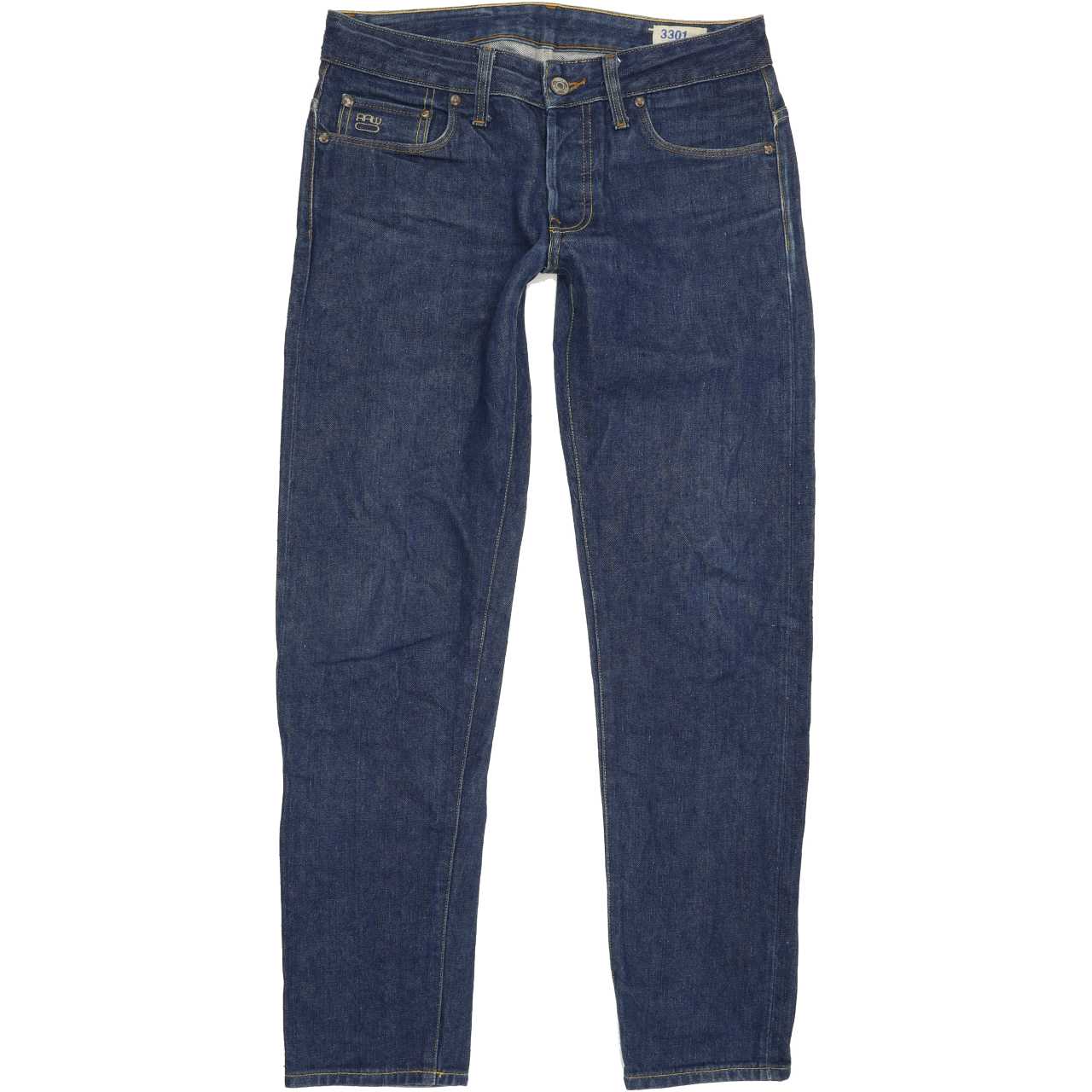 G-Star 3301 Men Blue Straight Slim Jeans W31 L30