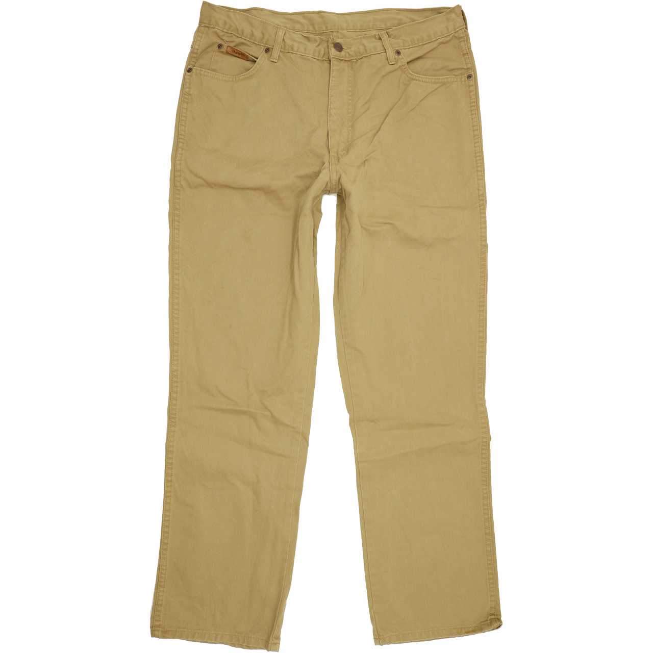 Wrangler Men Beige Straight Regular Jeans W35 L31