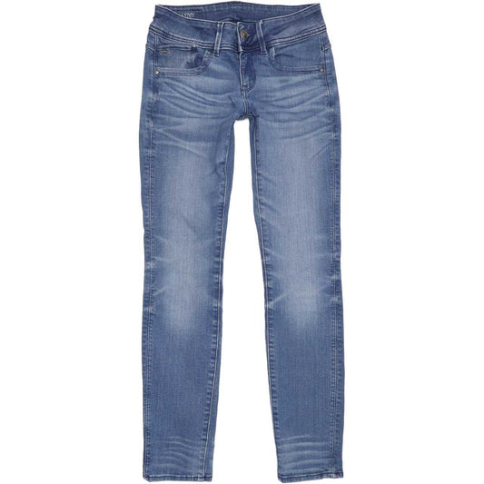 G-Star Lynn Women Blue Skinny Slim Stretch Jeans W27 L30
