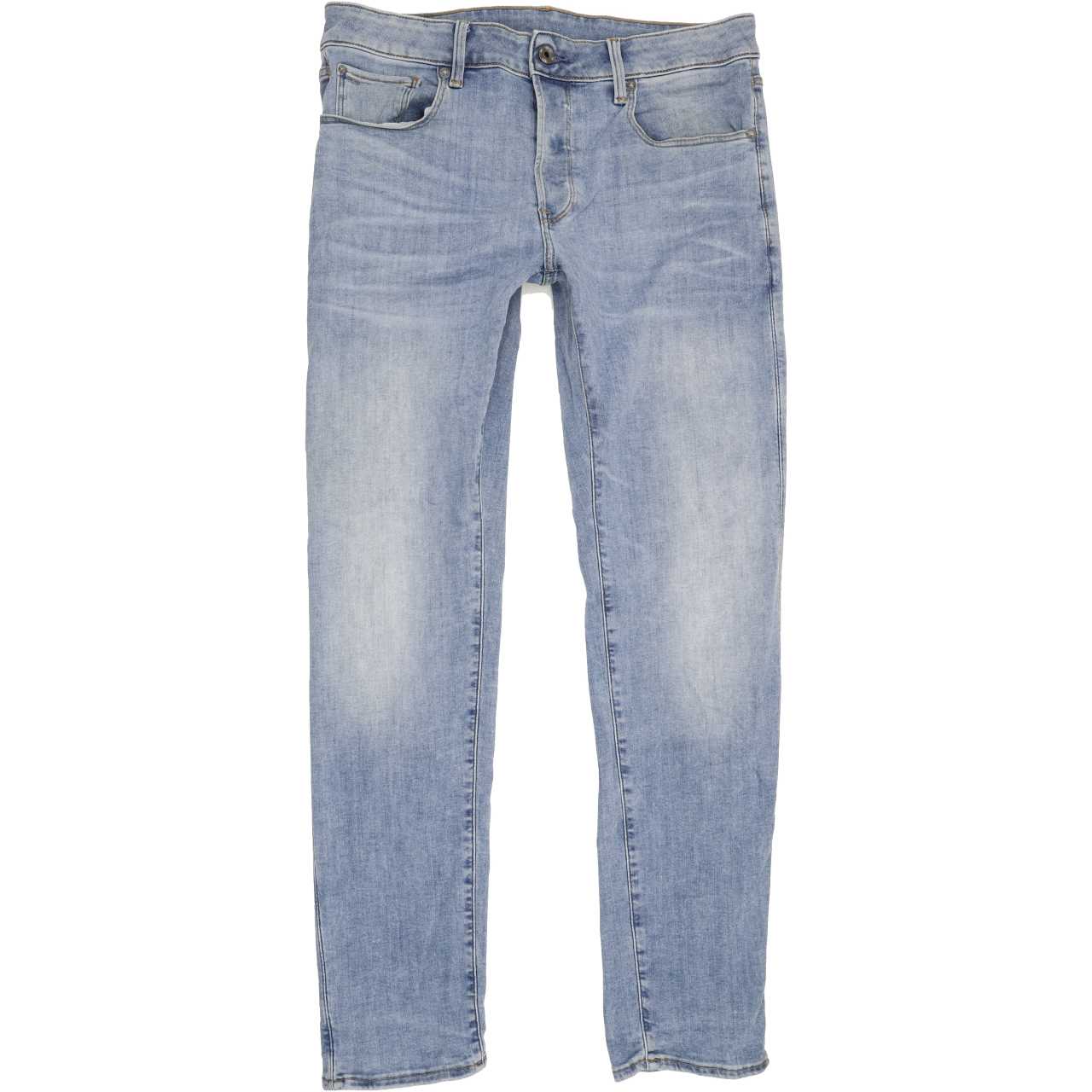 G-Star 3301 Men Blue Straight Slim Stretch Jeans W33 L32